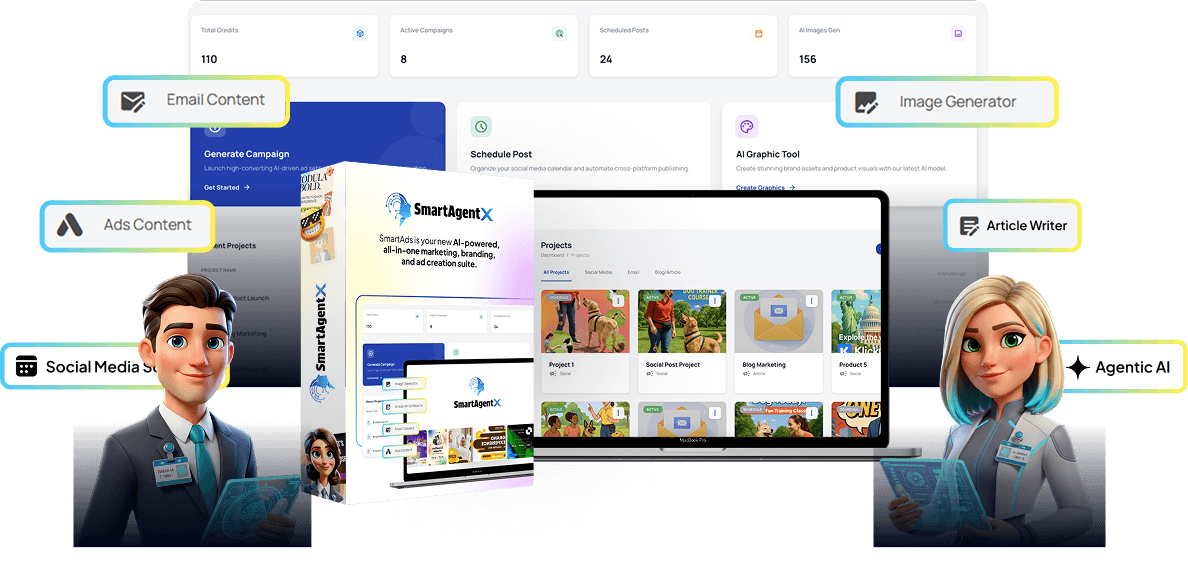 SmartAgentX Review – AI Marketing Agent Dashboard