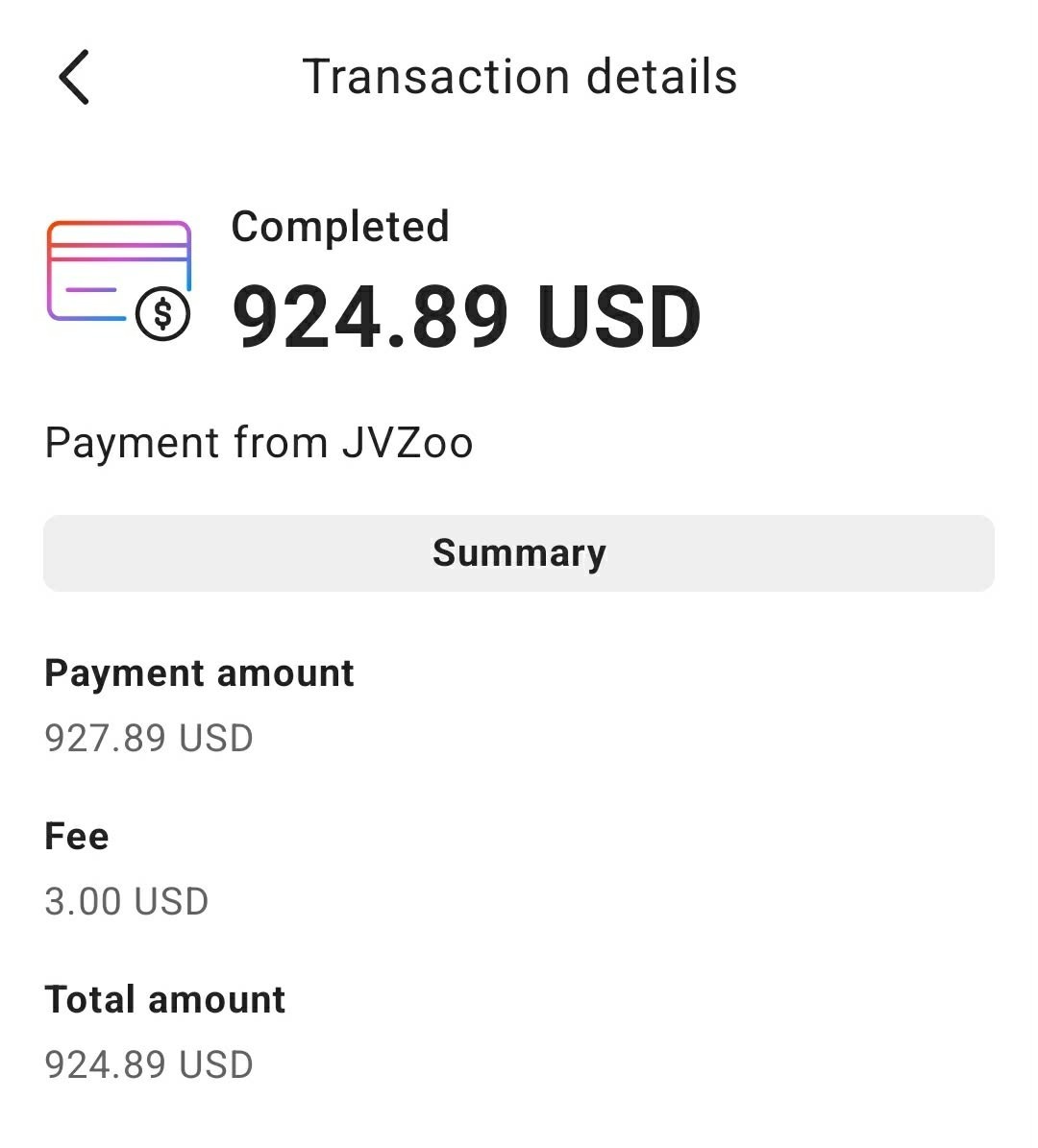 SOL AI Review — user earnings proof screenshot 2, JVZoo affiliate commissions