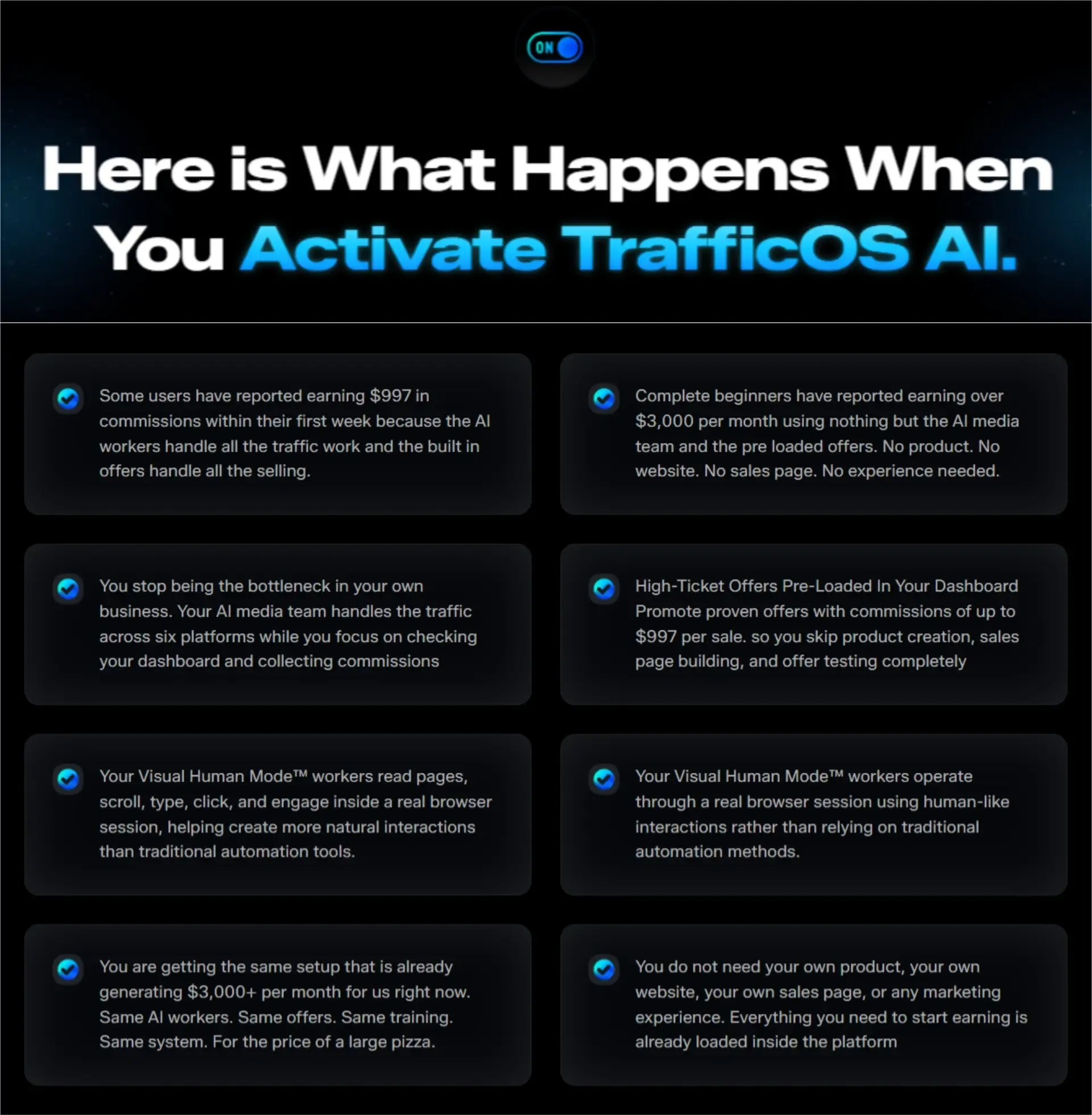 TrafficOS AI problem and solution overview graphic