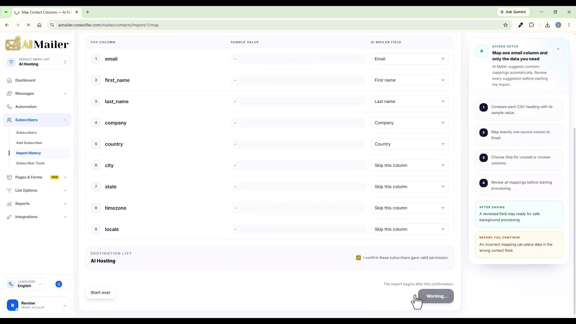 AI Mailer Review - Customer Results and Analytics Dashboard