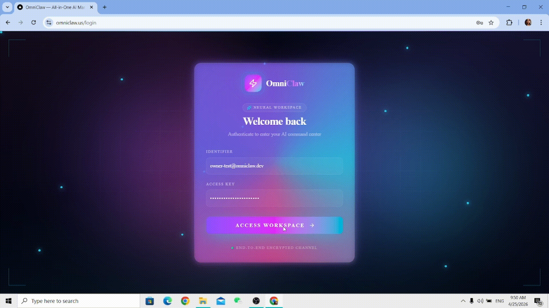 ClawPilot AI login screen dashboard walkthrough