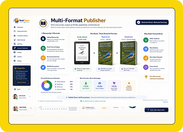 BookFlipper AI Amazon KDP auto-publish workflow demonstration