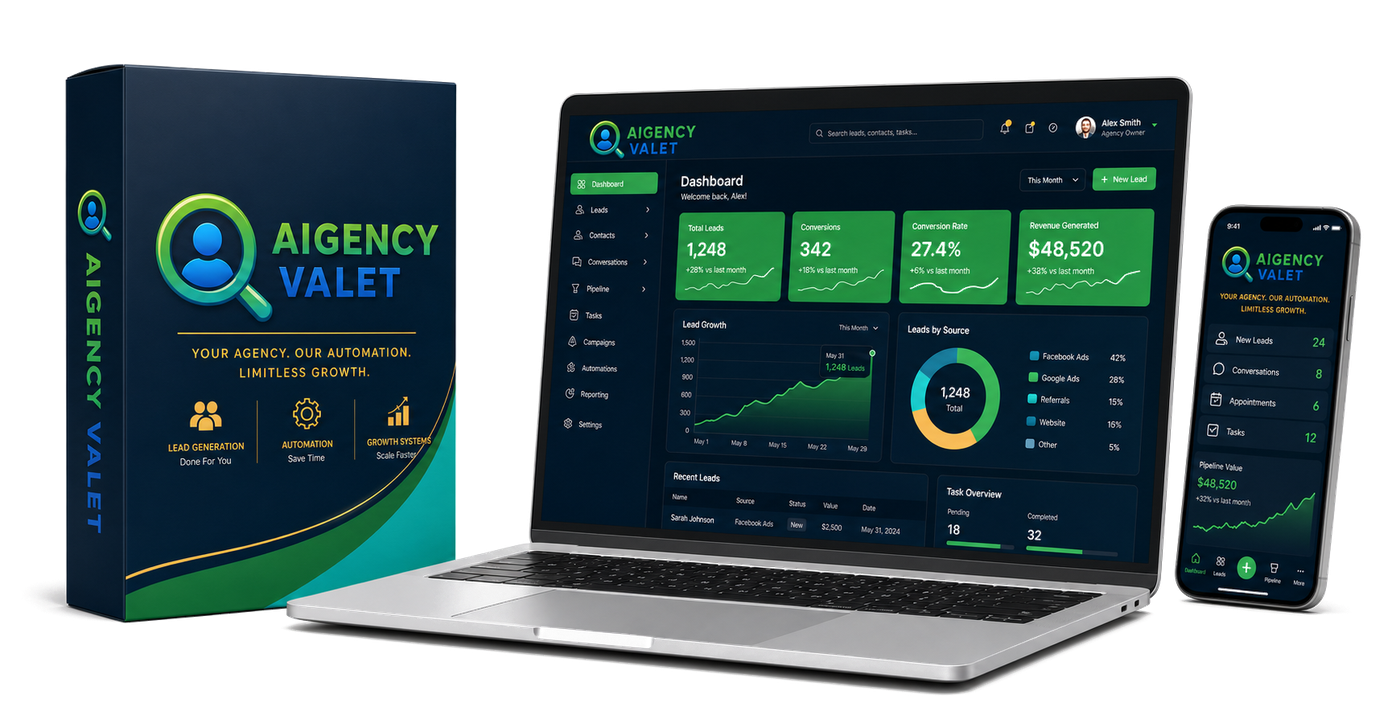 Aigency Valet Review dashboard overview screenshot