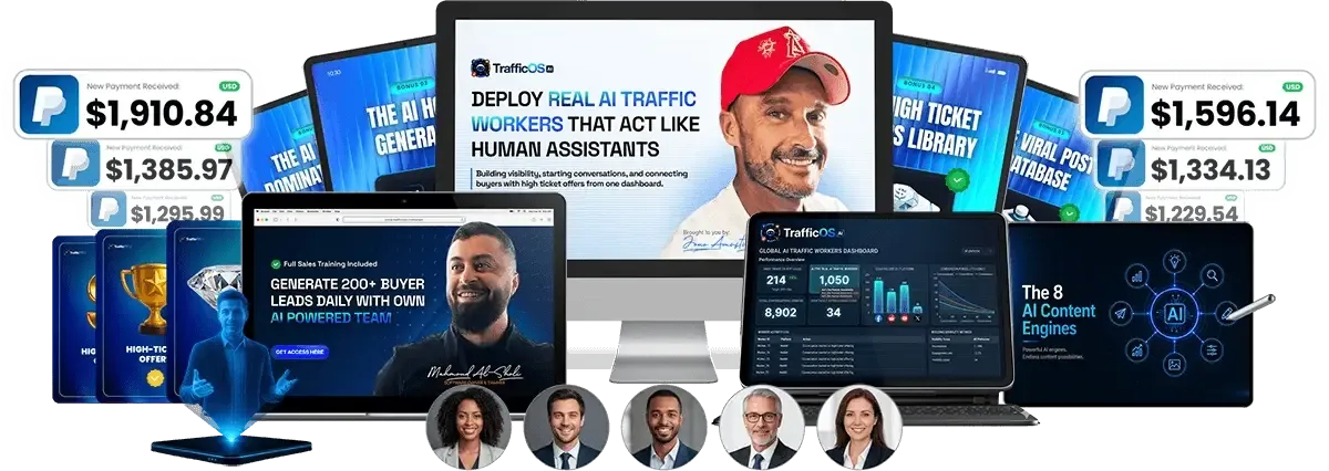 TrafficOS AI review product box graphic