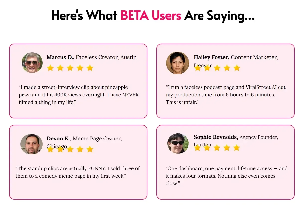 ViralStreet AI Review - Real user feedback and beta testimonials