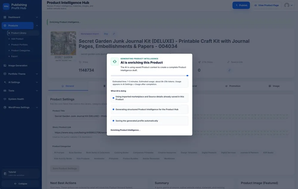Digital Profit Stack AI Review portfolio website builder with bridge pages and product cards