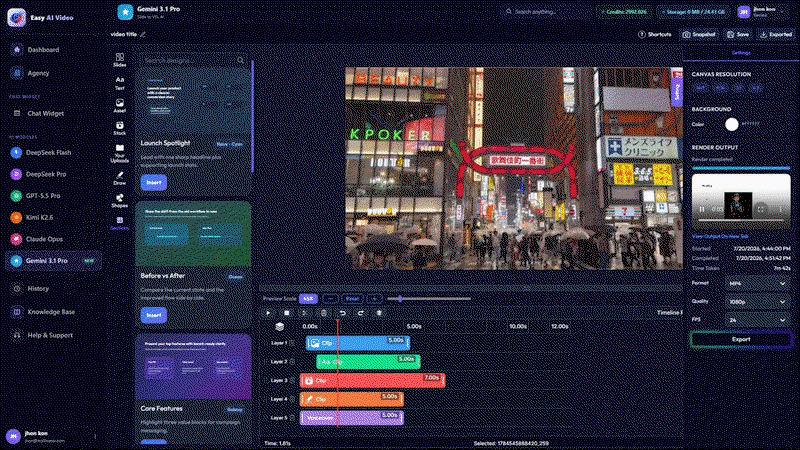 AI Video Studio Review voiceover narration sync in action
