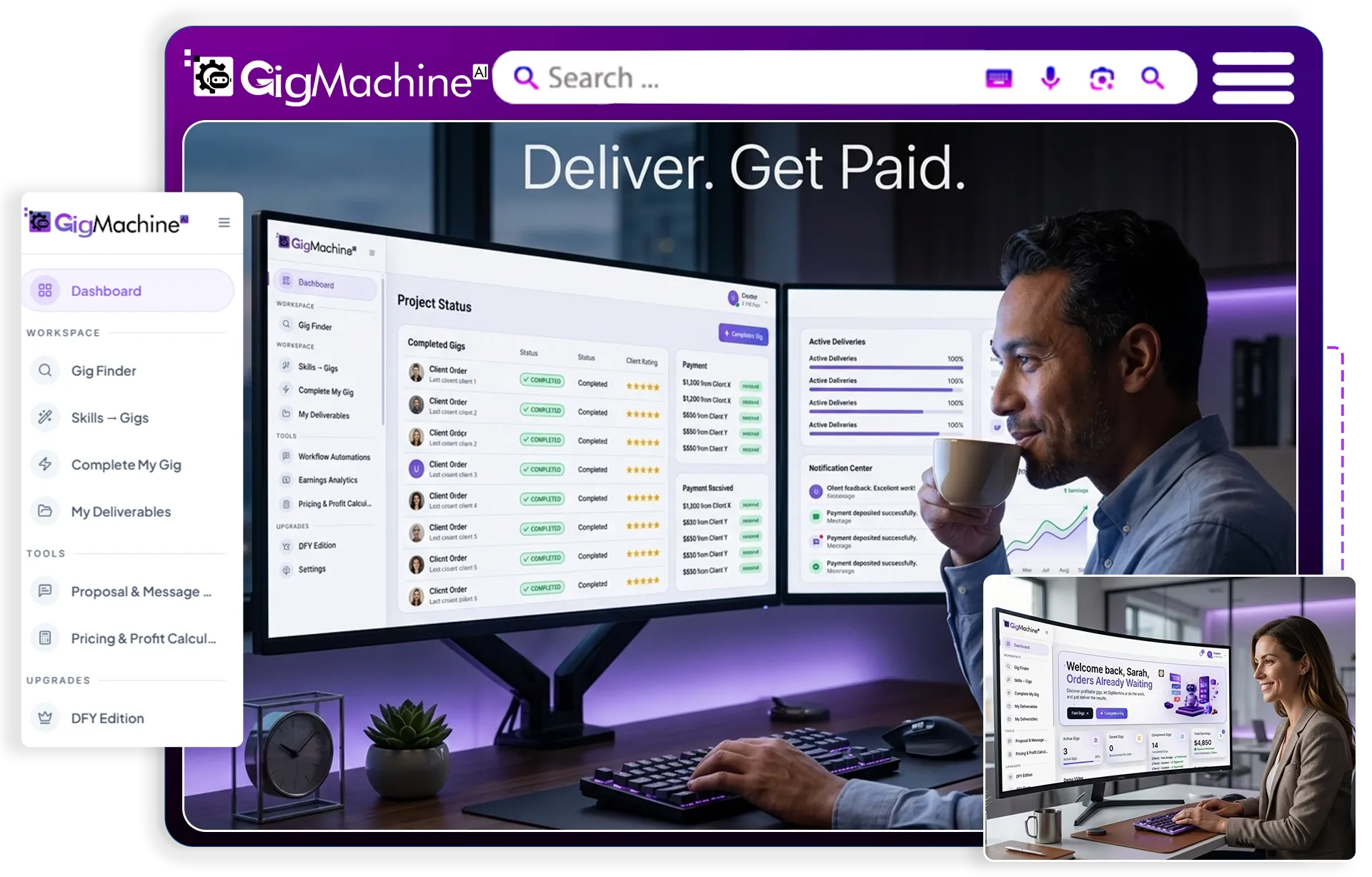 GigMachine AI zero limitations - unlimited gigs categories and platforms