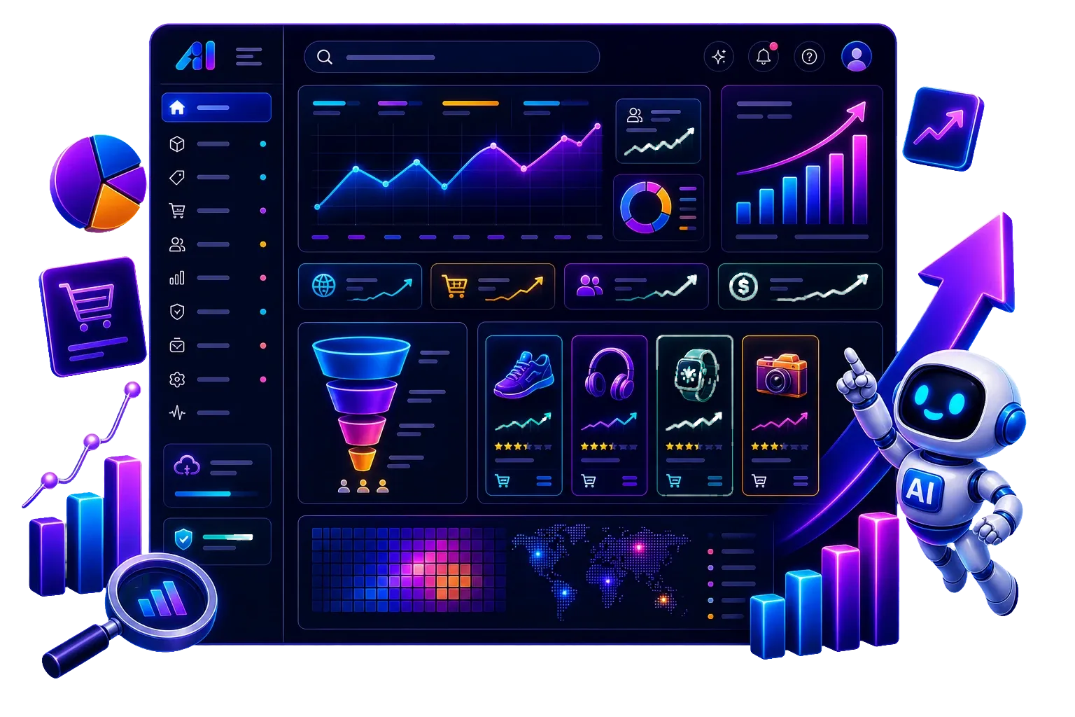 Digital Profit Stack AI Review track and grow analytics dashboard with performance charts
