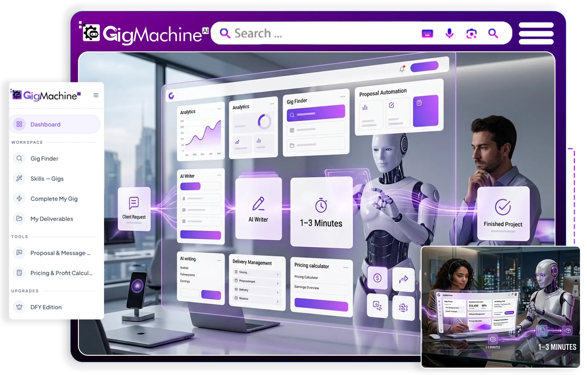 GigMachine AI zero manual work required - paste requirements and get deliverables