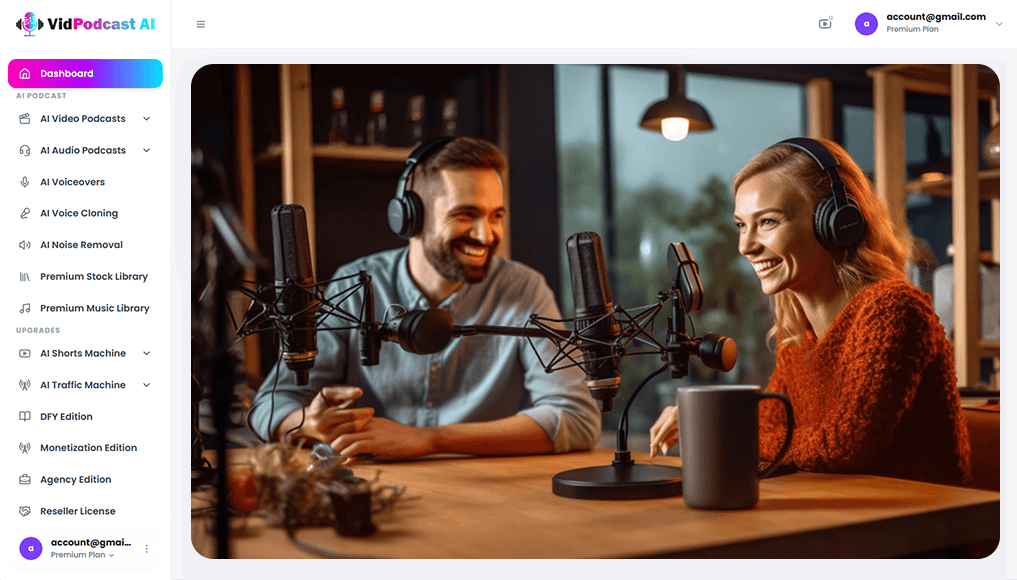 VidPodcast AI Review - Final Dashboard Screenshot