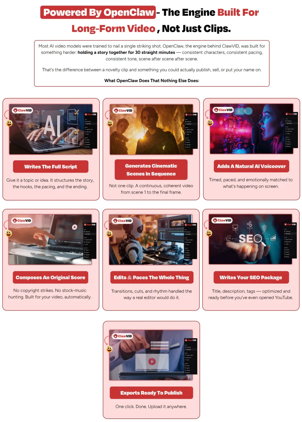 ClawVID Feature Overview and Dashboard Analysis