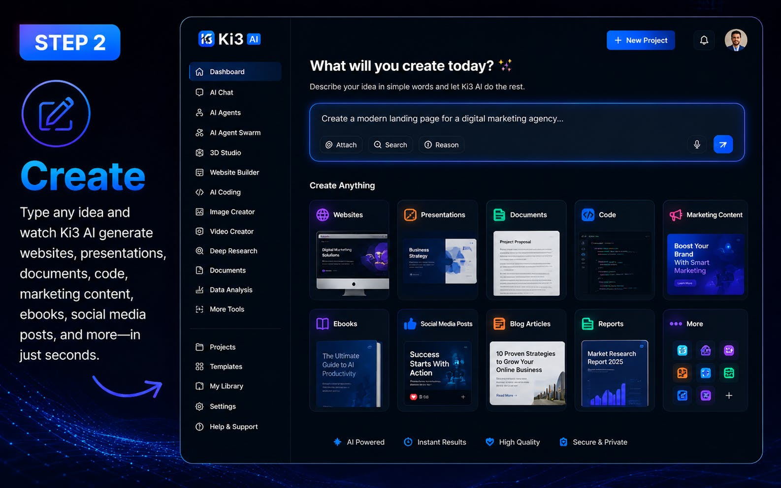 Ki3 AI Review video generation