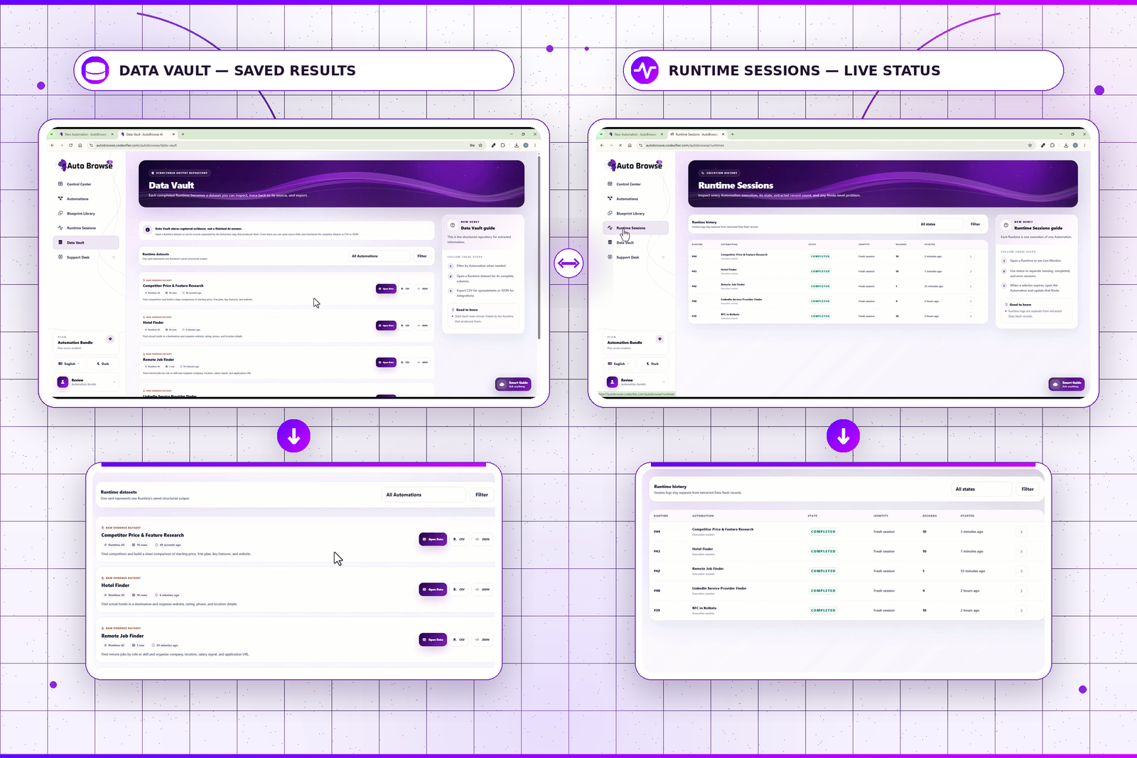Data Vault and Runtime Sessions showcase