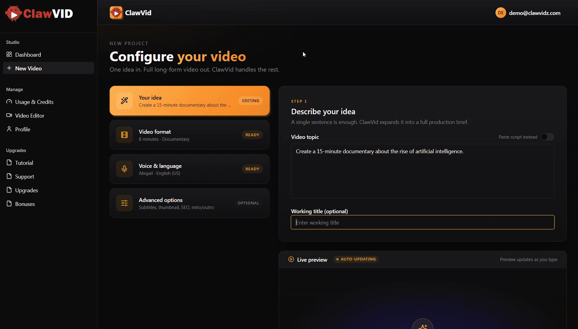 ClawVID Step 2 - Production Pipeline Running