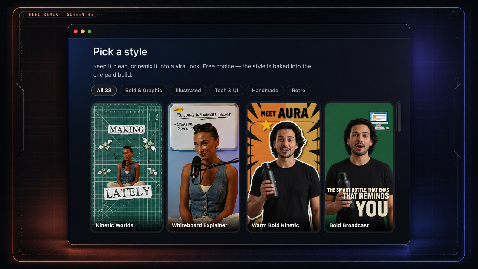 Reel Remix review of the upload screen — drop a video, photo, or link to start