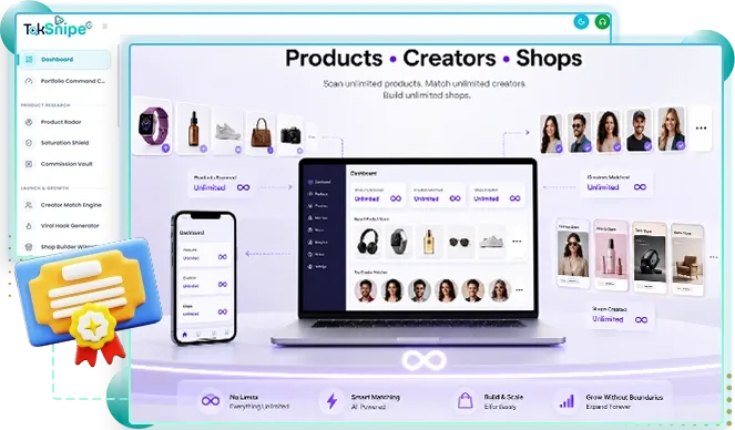 TokSnipe AI Review - Product Radar Showing Trending Products