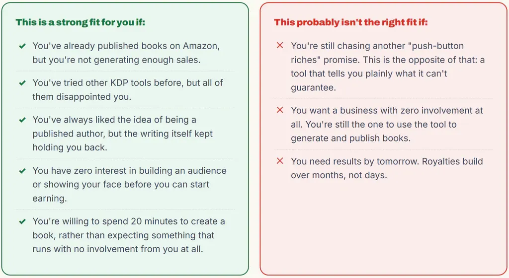 RoyaltyMiner AI review — who the faceless KDP publishing tool is for