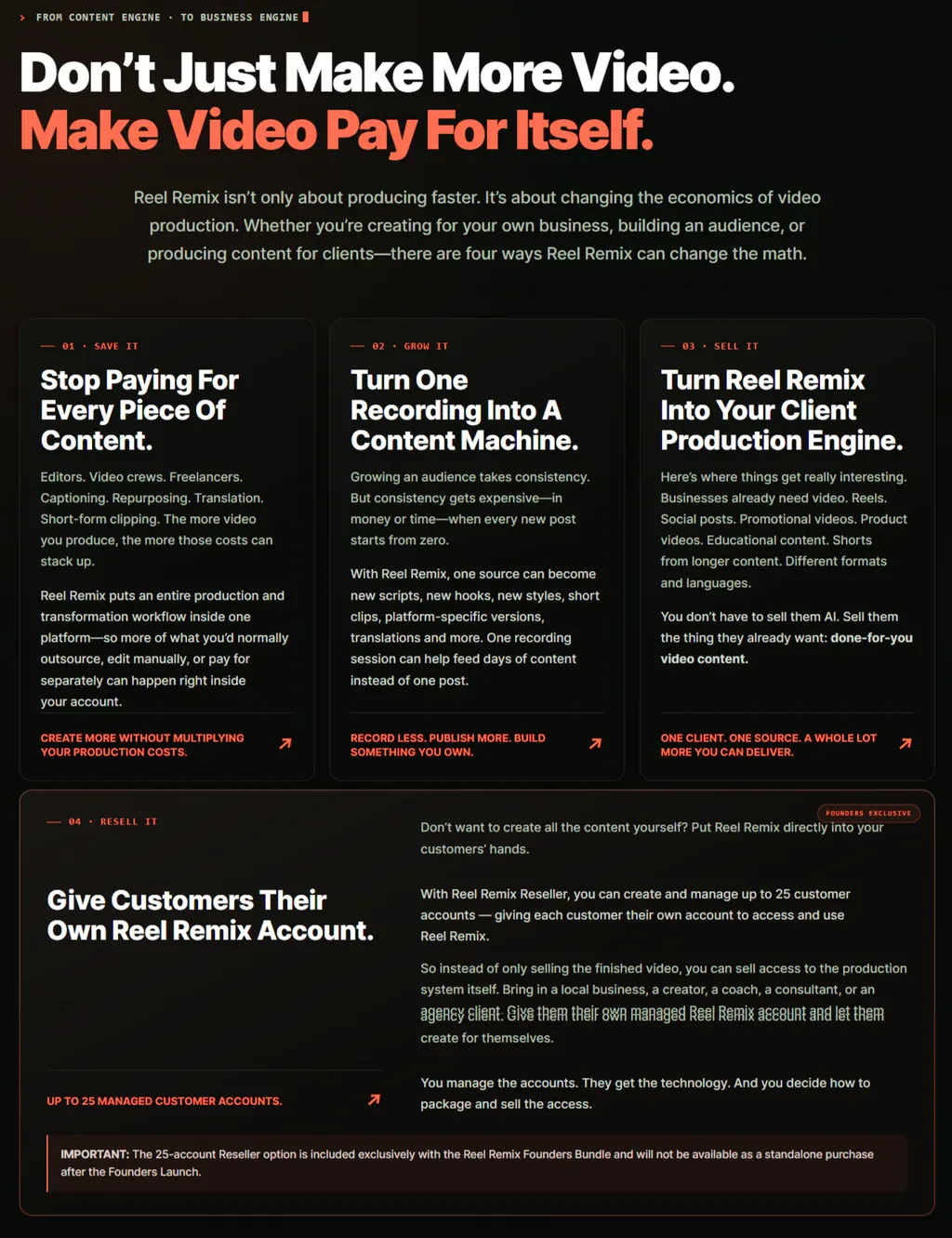 Reel Remix review ROI breakdown — turning one client clip into monthly content revenue