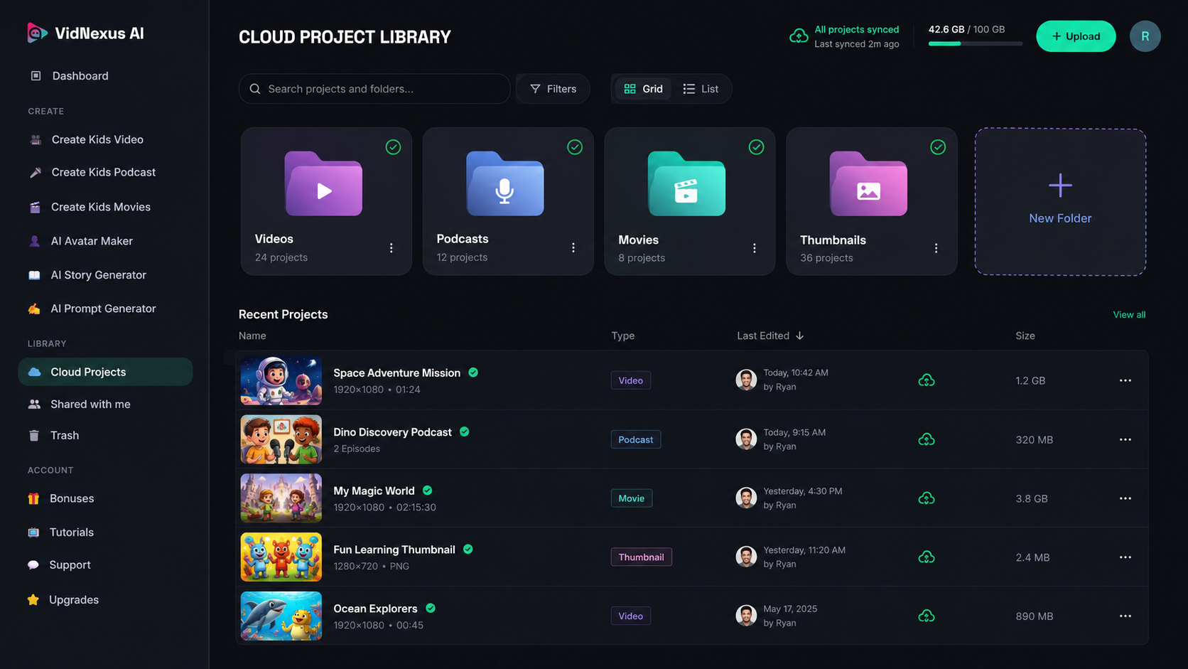 VidNexus AI Review — dashboard screenshot showing music bed and SFX auto-matching step 4