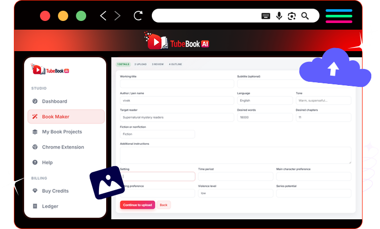 TubeBook AI KDP export package files