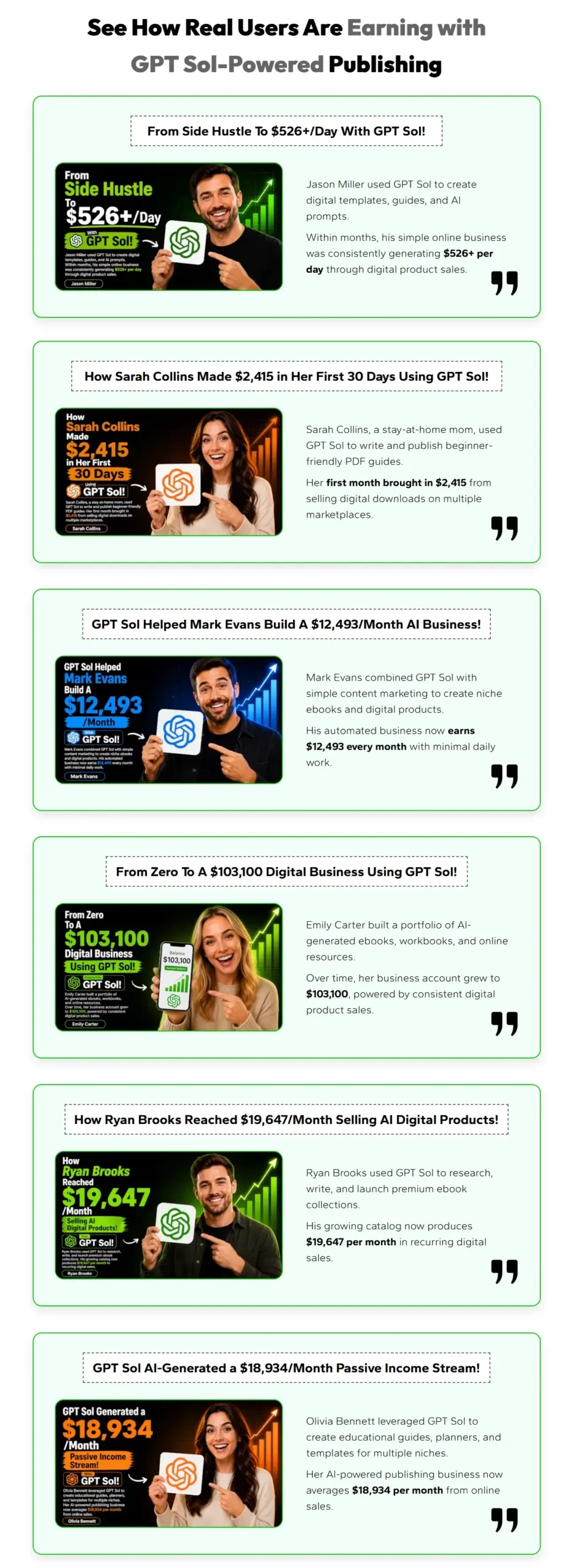 GPT Sol Review customer proof and payment screenshots