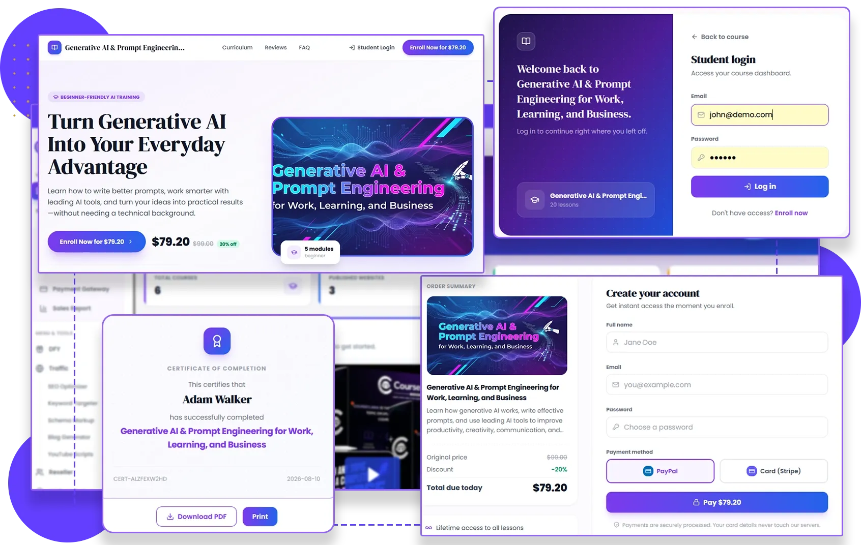 CourseClaw AI review AI course generator feature