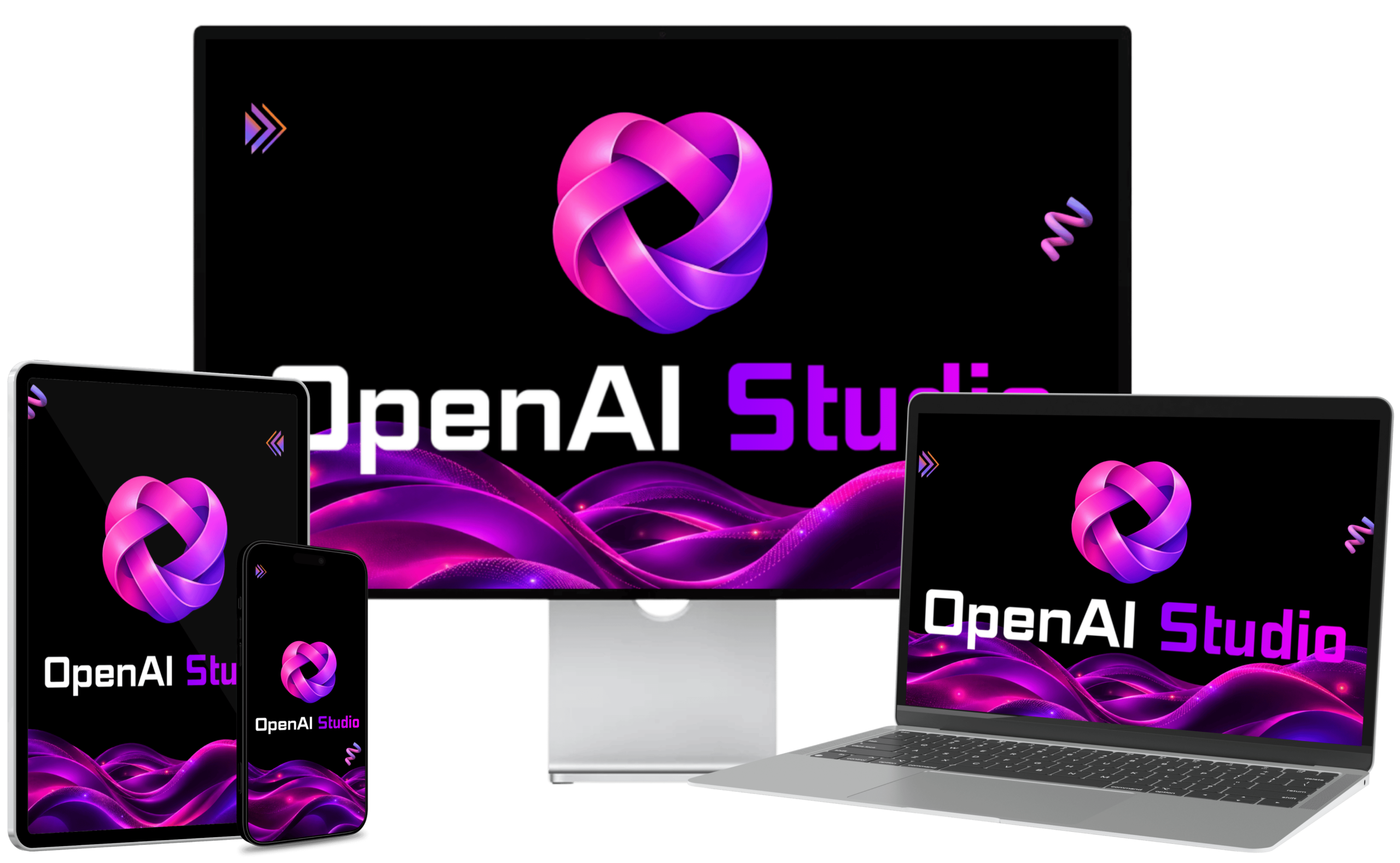OpenAI Studio Review 2026 — Mac mockup of the unified AI agent dashboard