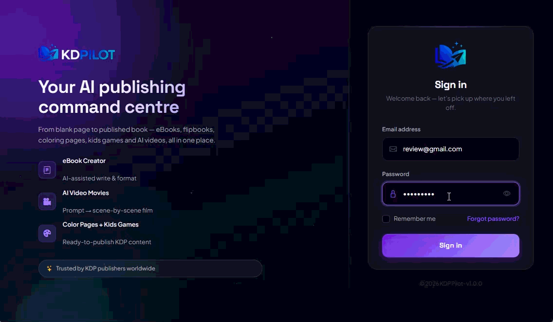 KDPilot Review 2026 - eBook Creation and Manuscript Generation Demo
