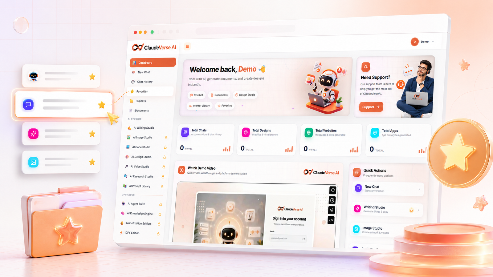 ClaudeVerse AI review performance dashboard screenshot