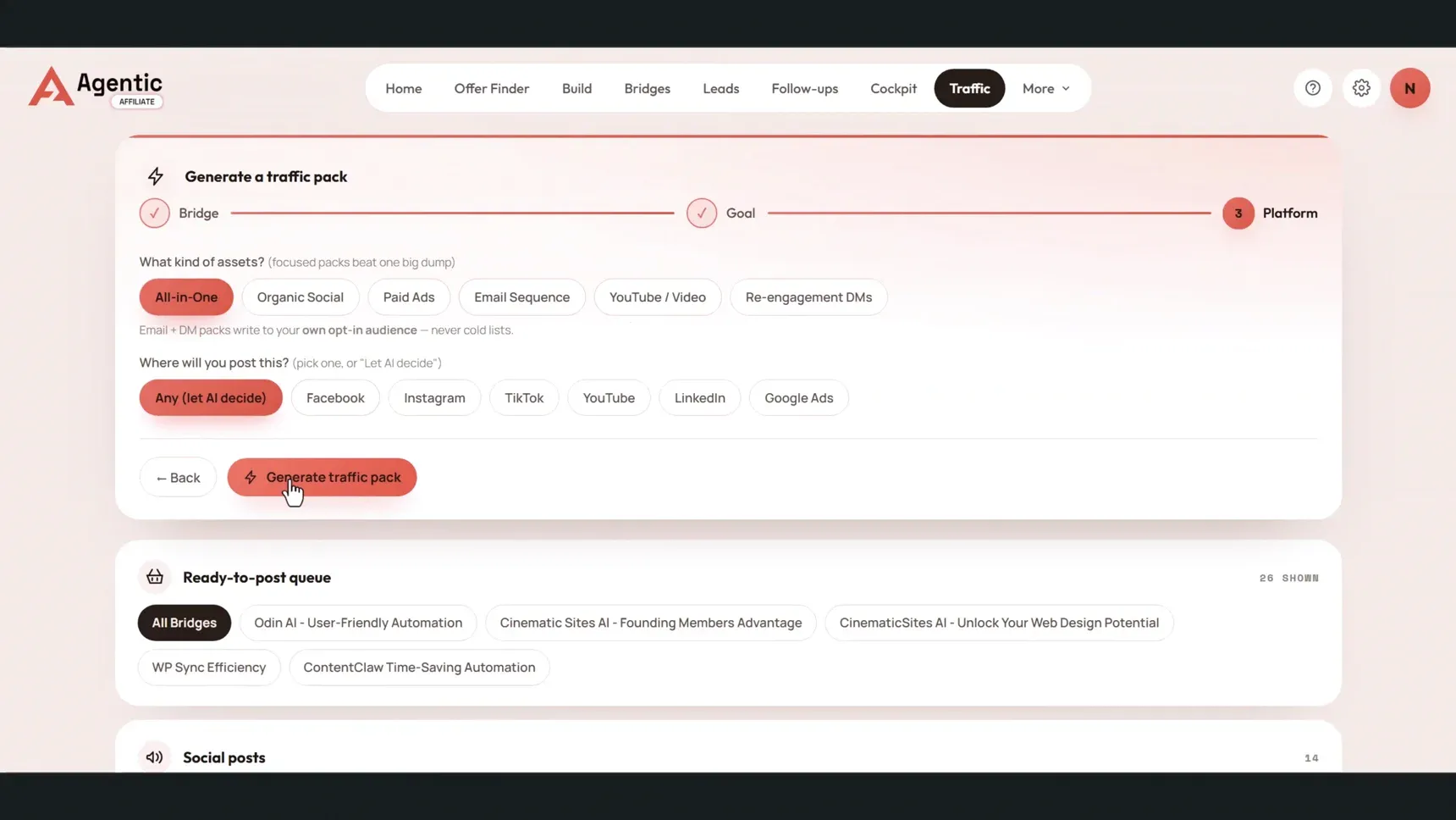 Agentic Affiliate Review — AI-generated traffic pack drives leads into your affiliate funnel