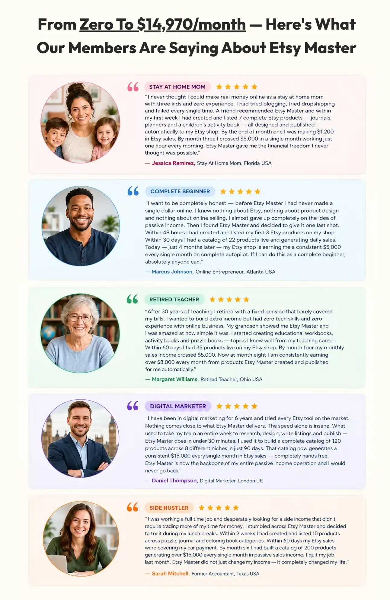 Etsy Master real customer review comments from verified buyers