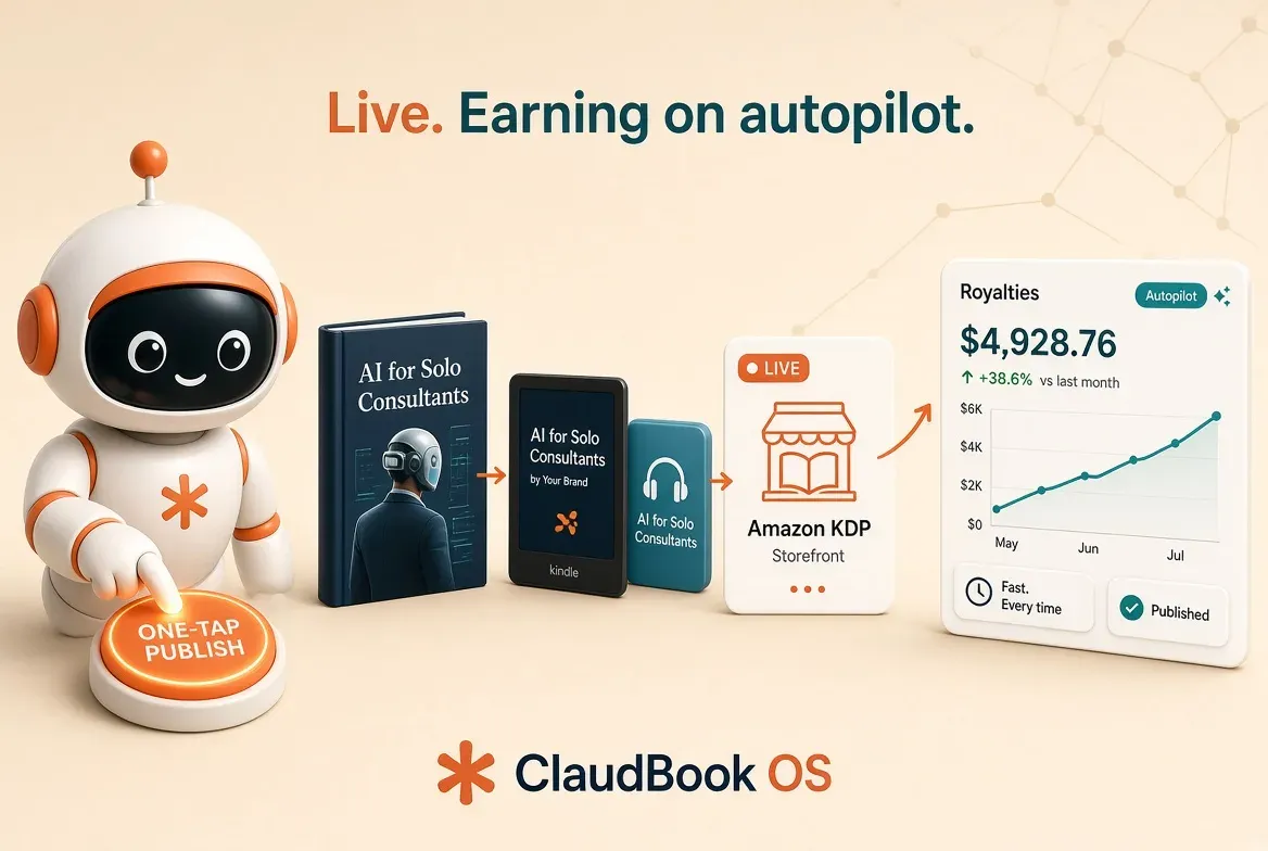This is not AI-assisted publishing — ClaudBook OS is AI-executed publishing with autonomous agents
