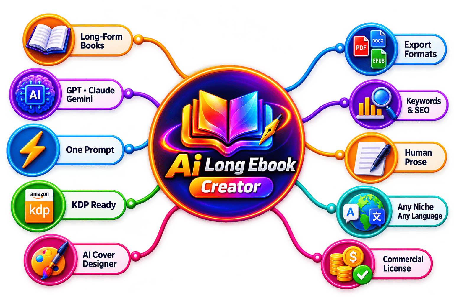 How to create ebooks with AI — AI Long Ebook Creator 3-step workflow from prompt to KDP