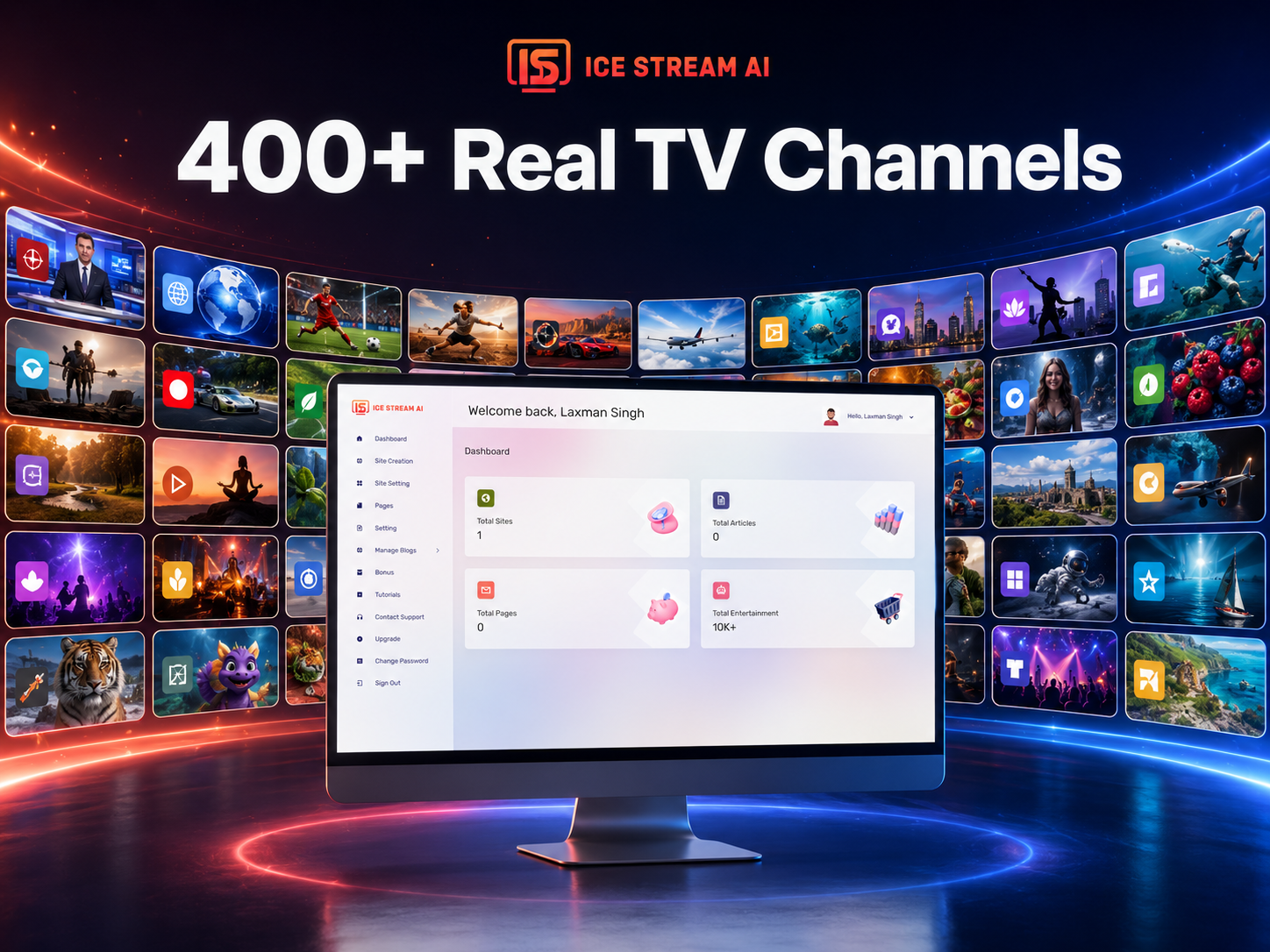 Ice Stream AI 1-click embed code and mobile edition test