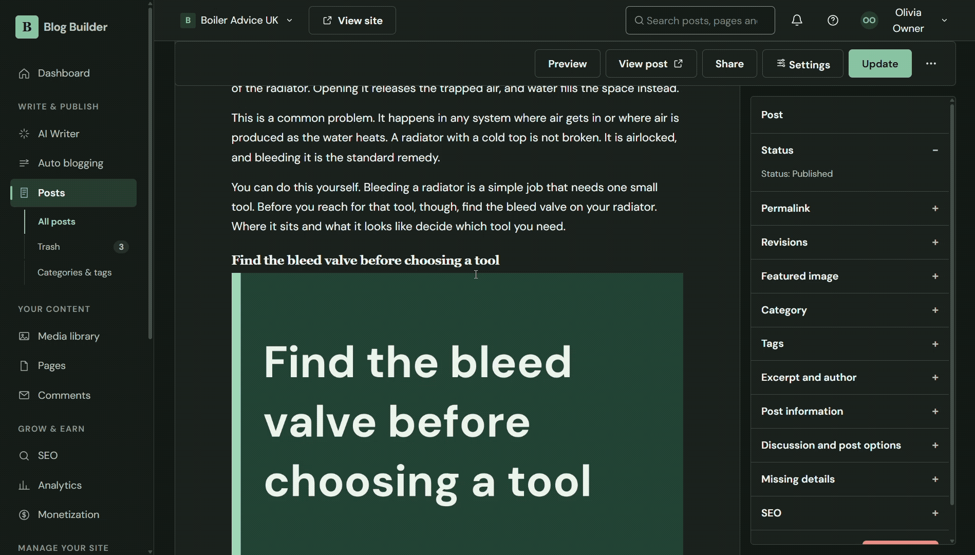 AI BlogBuilder recording supplied in the official launch material, fourth supplied visual