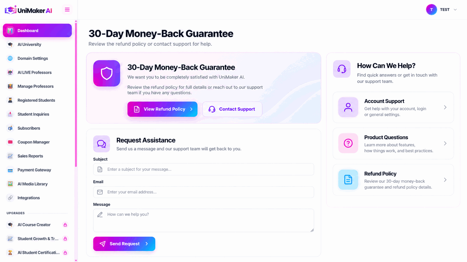 UniMaker AI 30-Day Money-Back Guarantee Badge