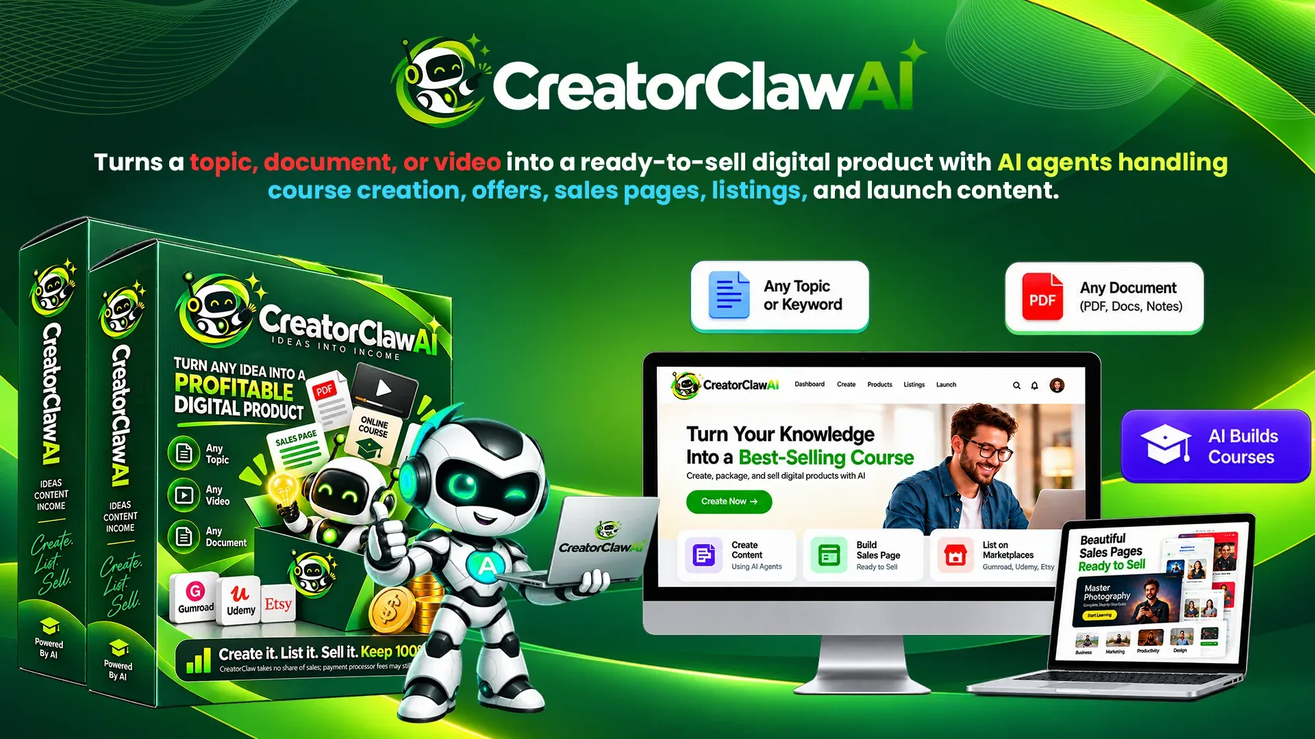 CreatorClaw AI product image supplied with the launch material
