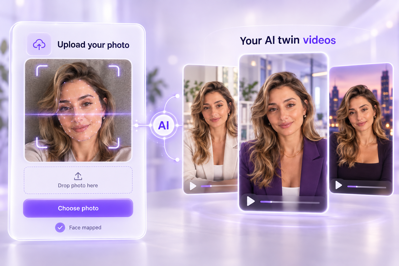 TwinClips AI personal AI twin avatar cloning from one uploaded photo