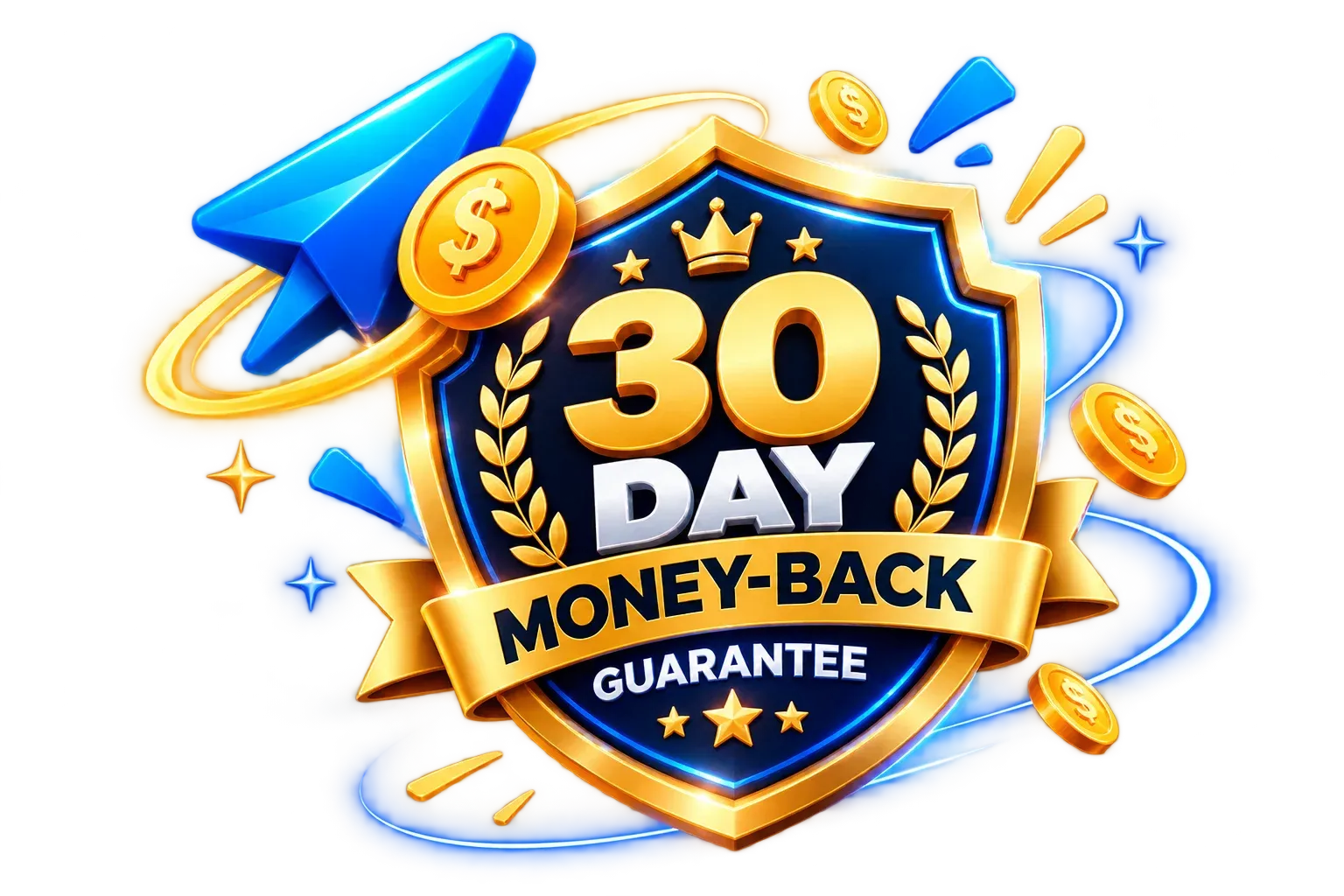 TeleCash AI 30-day money-back guarantee shield