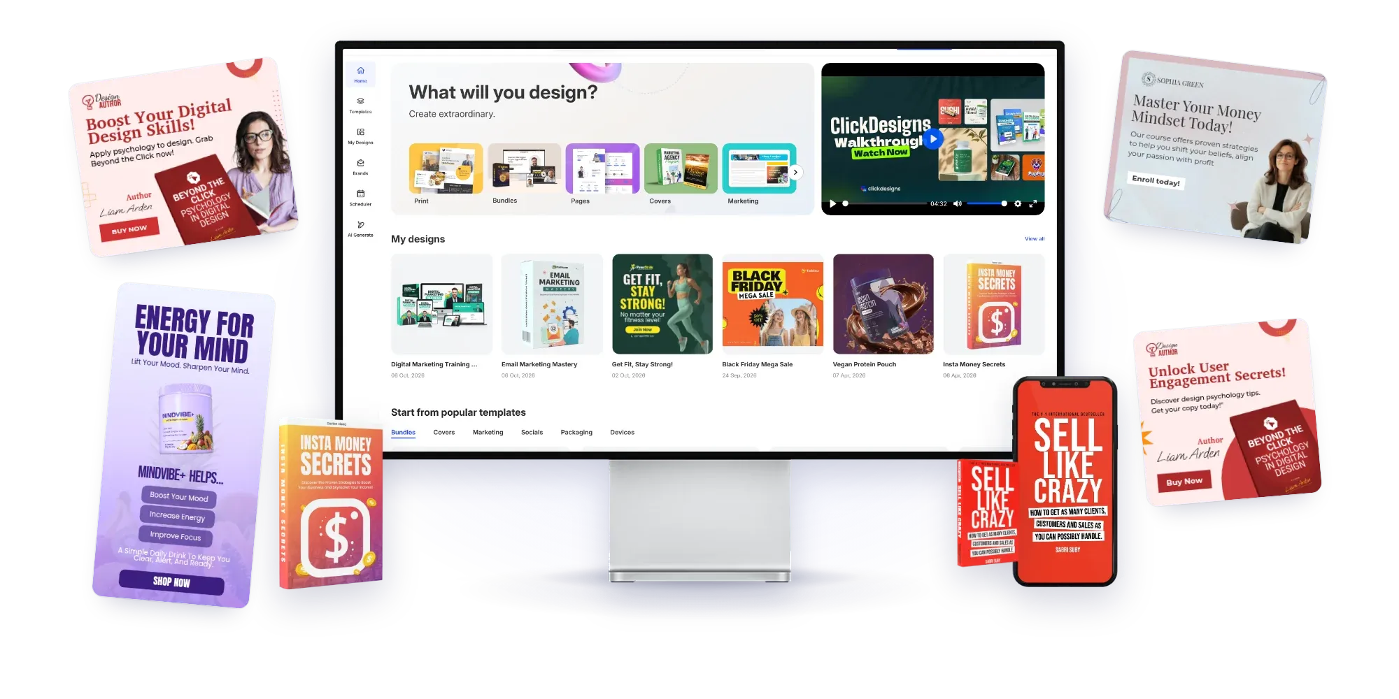 Supplied ClickDesigns X review illustration for the product overview section
