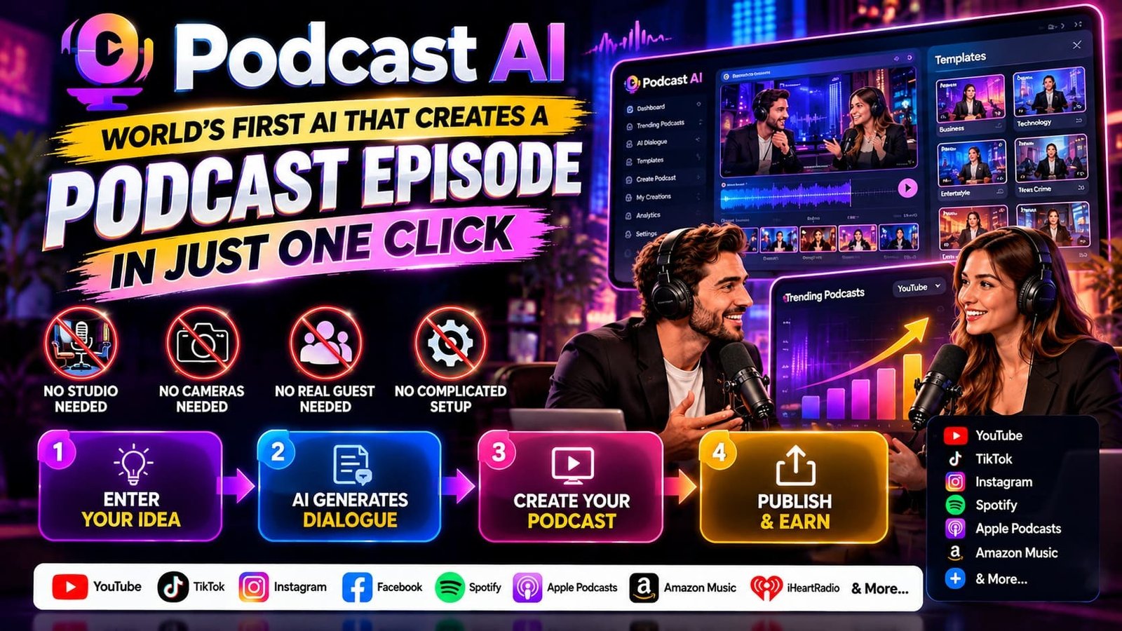 Podcast AI VSL promotional graphic from the official launch material