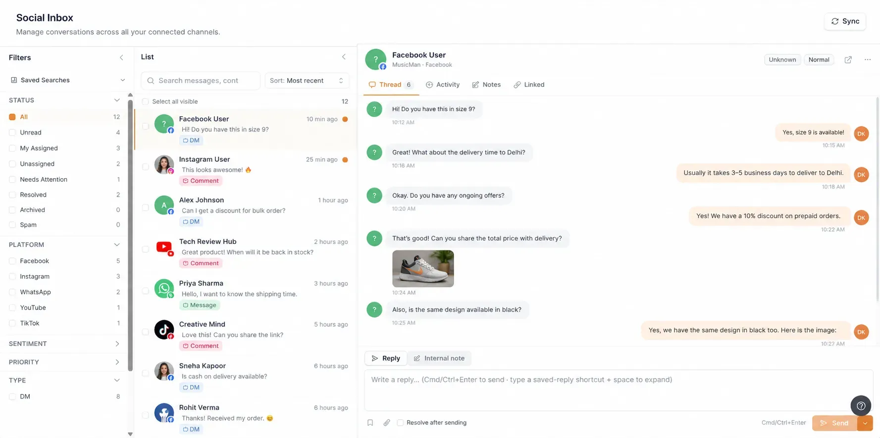 ViralDashboard Unified Social Inbox with Meta Private Reply and auto-moderation rules