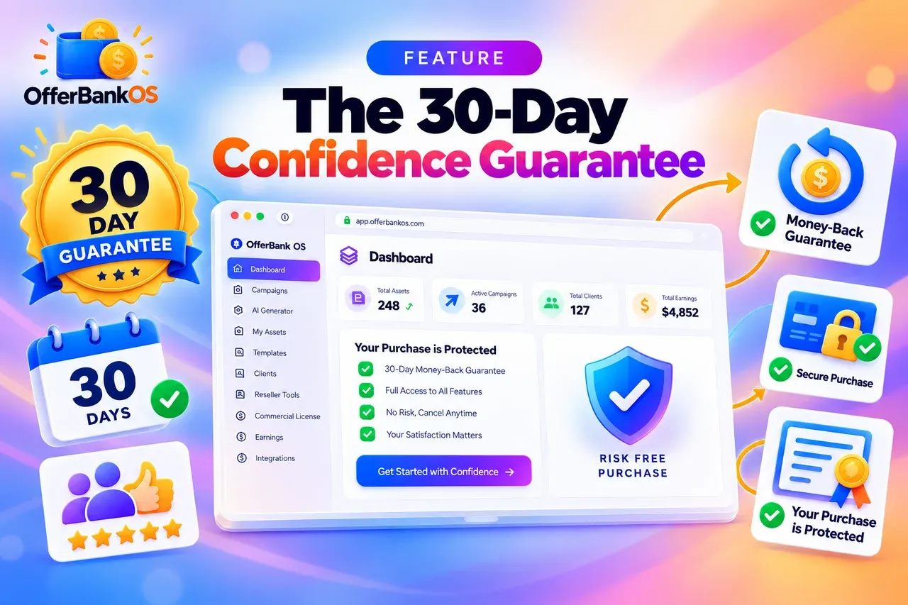 OfferBank OS Multi-Channel Content Suite Including 7-Day Email Sequence, Social Posts, YouTube Kit and SEO Articles
