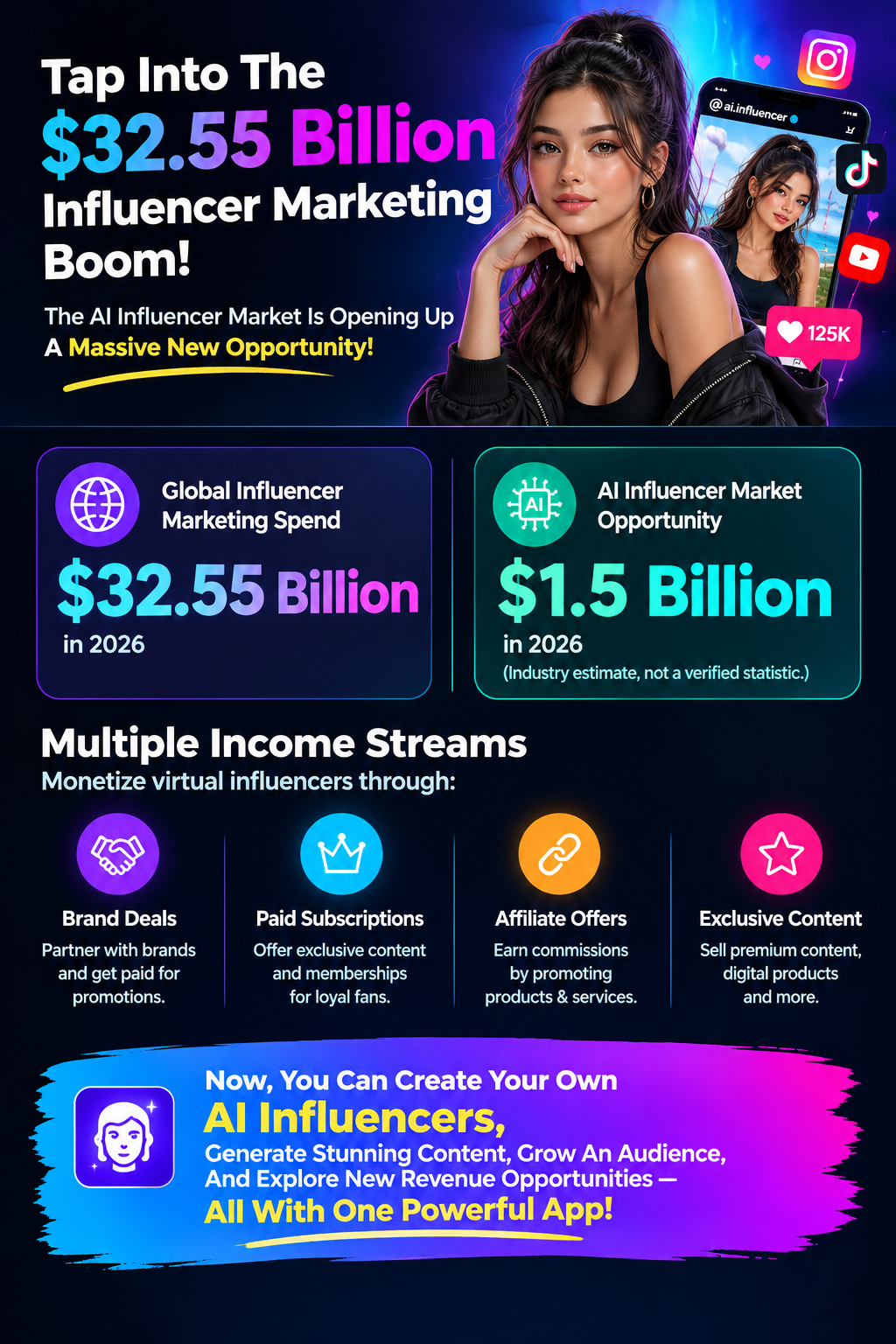 AI influencer market opportunity - the growing virtual influencer and influencer marketing industry in 2026